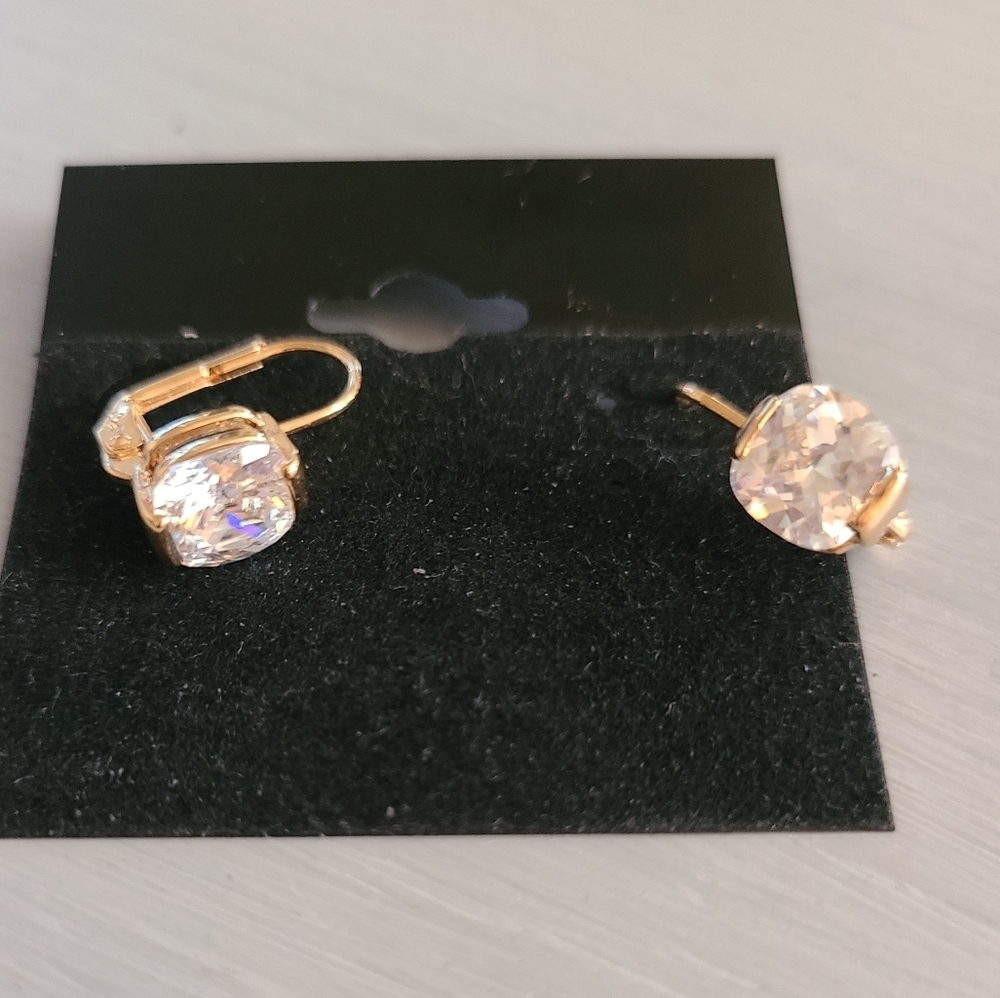 925 sterling silver and gold earrings - Picture 2 of 3